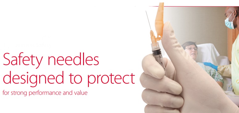 Monoject Safety Hypodermic Needle & Syringe Combo